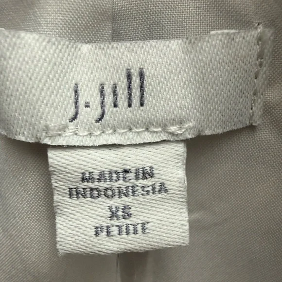 J. Jill Classic Blue and White Striped Double Breasted Blazer Size petite XS - Picture 3 of 14